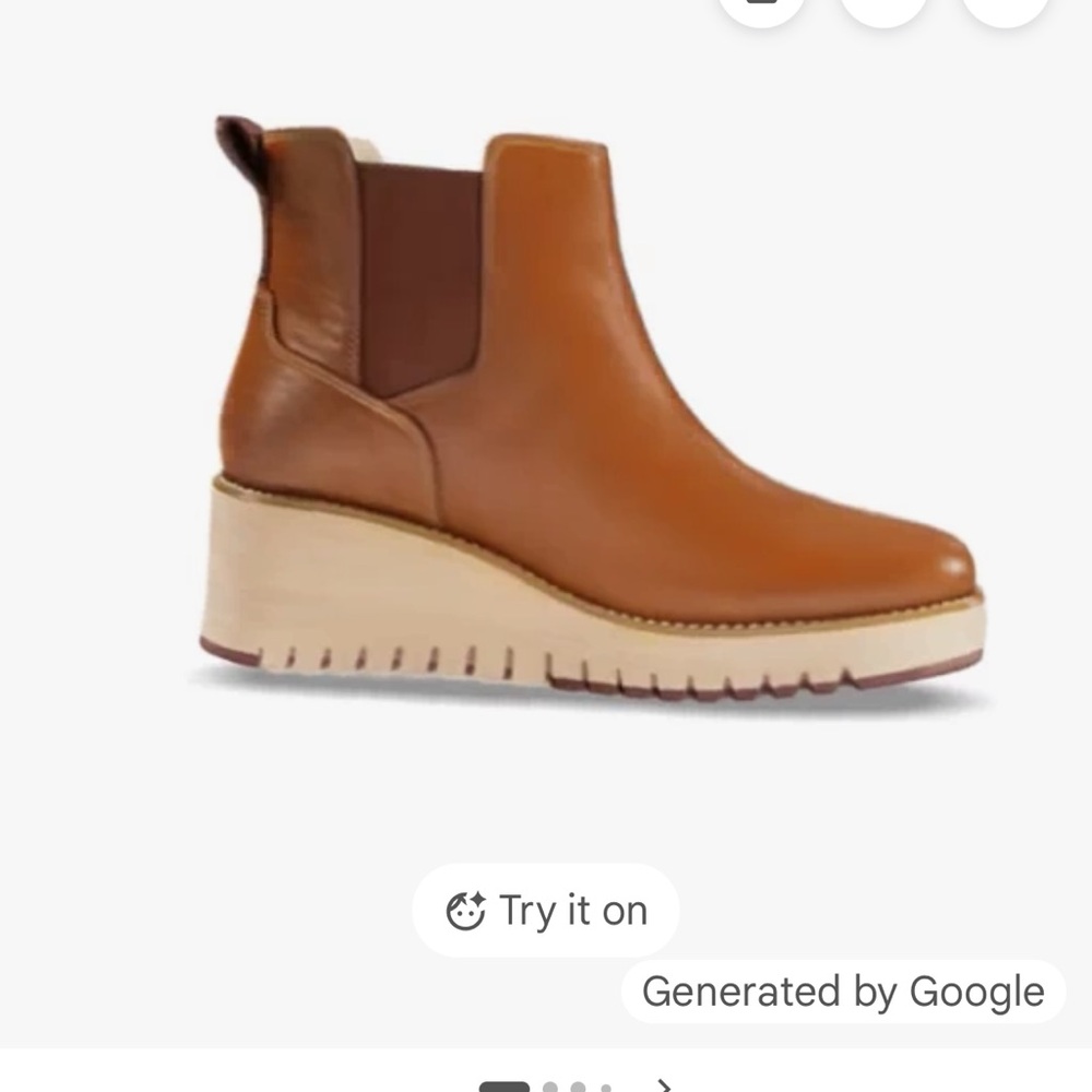 ZeroGrand Cole Haan wedge boot! Size 8
